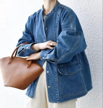 shipsany 데님 자켓 박스 실루엣