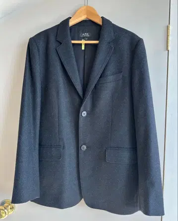[ 새상품급 ] A.P.C. 플란넬 테일러드 자켓 차콜 그레이 L 사이즈