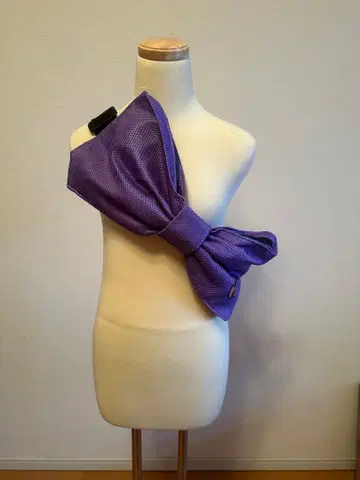 copan 보라색 메쉬 리본 숄더백