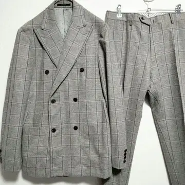 더블 수트 더블 브레스트 셋업 도트 윈도우펜 체크