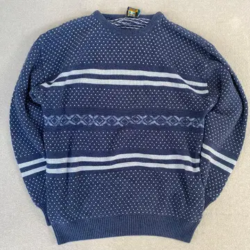 JANTZEN 네이비 코튼 니트 L