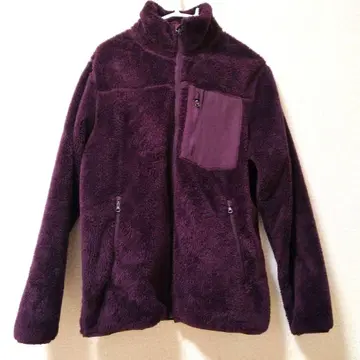 유니클로 방풍 블록테크 보아 플리스 퍼플