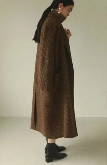 새상품급 TODAYFUL 오버 체크 코트 36