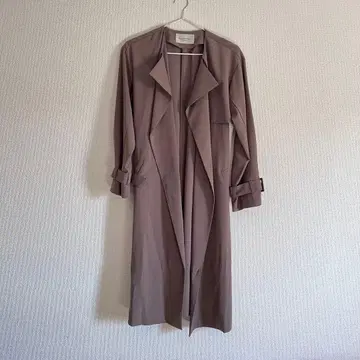 르 쿠르 블랑 노카라 트렌치코트 카키 그린