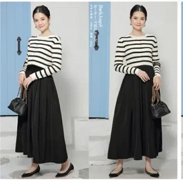 니트 원피스 보더 무늬 FREE 사이즈