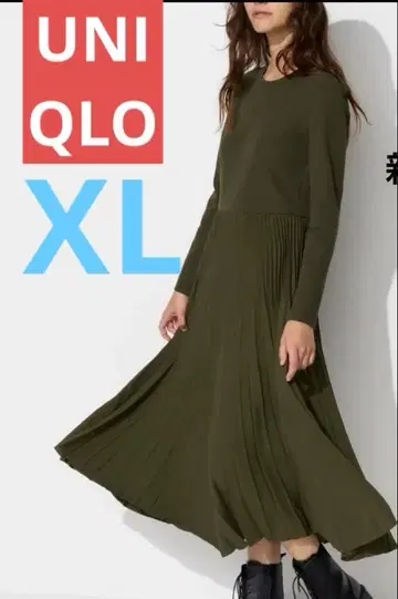 UNIQLO 콤비네이션 원피스 XL DARK GREEN