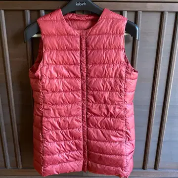 여성용 롱 다운 베스트
