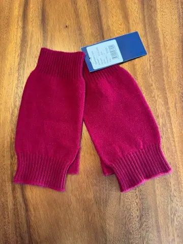 캐시미어 100% 핑거리스 장갑 암워머 레드