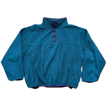 L.L.Bean 풀오버 스냅T XL 그린 자수 로고