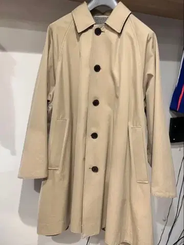 베이지 스텐카라 코트 리버서블