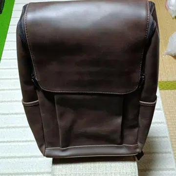 브라운 플랩식 백팩