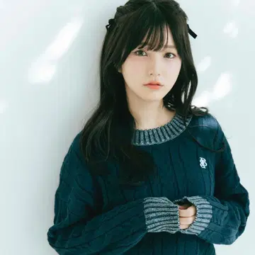 bokanii 케이블 니트 네이비