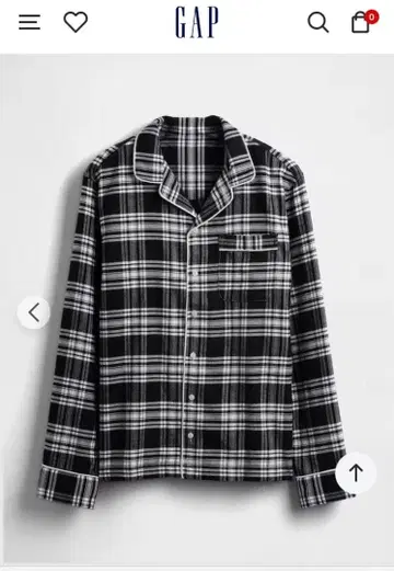 GAP 플란넬 파자마 셔츠 L 사이즈
