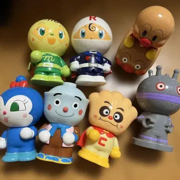 호빵맨 소프트 비닐 인형 7체 세트 텐동맨 다단단