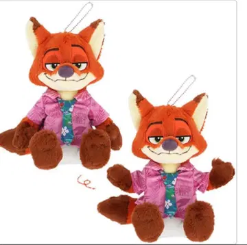 디즈니 주토피아 닉 펜 케이스 포지 봉제 인형 케이스