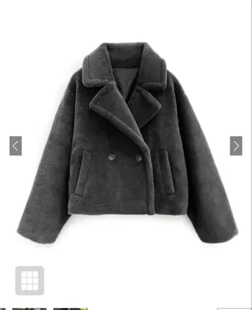 그레일 숏 기장 보아 자켓 fo2039 차콜 택 포함