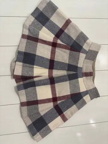 블루 라벨 체크 무늬 큐롯