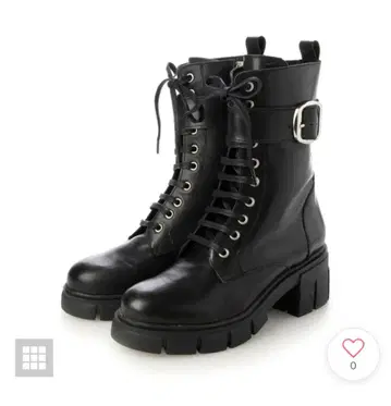 새상품급 인터쇼슈르 가죽 부츠 블랙 24.5