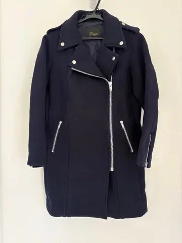 FLORENT 네이비 라이더스 코트 미디 기장