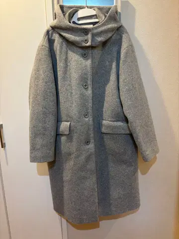 스튜디오 클립 2WAY 모듬 후디 롱 코트 그레이