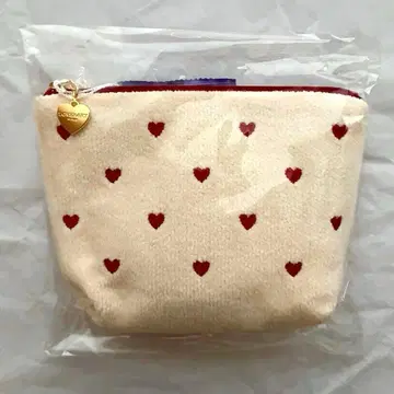 [미개봉 새상품] FEILER 러브러리 하트 보트형 파우치 아이보리 M