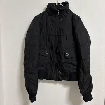 trf 다운 자켓 M 리브 BLACK 블랙 블랙 심플 포켓