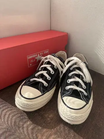 새상품급! Converse Chuck 70 OX 블랙 22cm 박스 포함