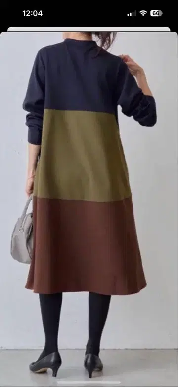 비어즐리 플레어 바이컬러 원피스