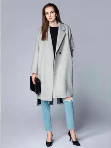 CLANE 클라네 백 크로스 체스터 코트 그레이