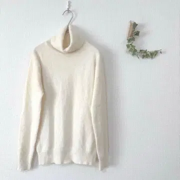 엘르포트 터틀 니트 아이보리 여성용 S 스웨터 보송보송 긴팔