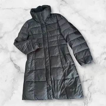[23구] 퀼팅 롱 다운 자켓 다운 코트 블랙 40인치