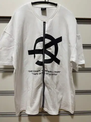 미사용품 OY 프론트 지퍼 오버 사이즈 반팔 티셔츠