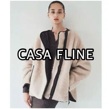 CASA FLINE 울보아x재생폴리에스테르 리버서블 보아 코트