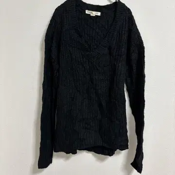 AEROPOSTALE 블랙 V넥 스웨터 M 니트 BLACK 심플