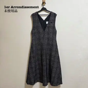 새상품 프리미어 아롱디스망 트위드 오버롤 스커트 점프 스커트