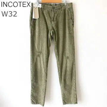 새상품 INCOTEX 청바지 코듀로이 1ST603 슬림 그린 W32