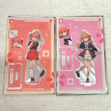 스시로 콜라보 한정판 아크릴 스탠드 사쿠라 미코 미코치 2개 세트