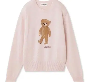 lily brown Lily Bear 니트 풀오버 pink