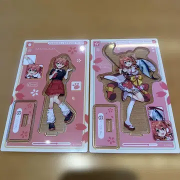 스시로 x 사쿠라 미코 콜라보 한정판 아크릴 스탠드 2개 세트