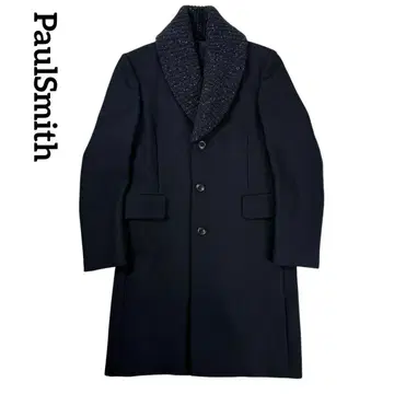 PaulSmith 폴스미스 숄카라 울 코트 니트 절개