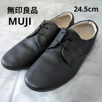 새상품급 무인양품 피로를 덜어주는 가죽 신발 24.5cm 블랙