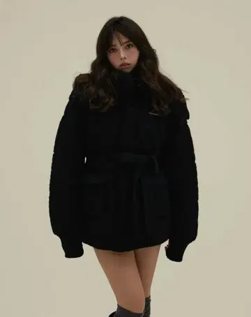 ANDMARY Mary quilting knit shape jacket