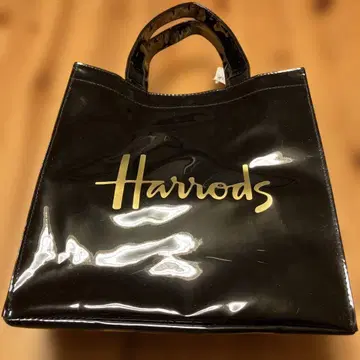 해롯 Harrods 하자품 토트백 S 사이즈 택 포함 블랙