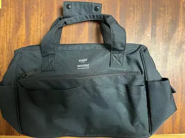 블랙 나일론 보스턴 백