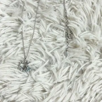 디즈니 신데렐라 유리 구두 실버 목걸이