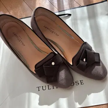 JILL STUART 그레이 리본 포함 하이힐