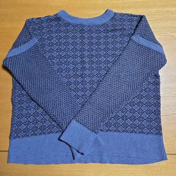 conges payes 면 니트 네이비 x 블루