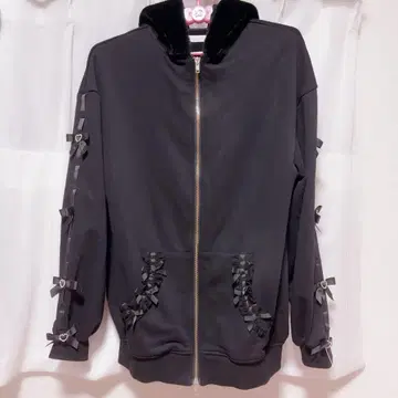 리즈리사 토끼 귀 메니 리본 후드티 LIZLISA