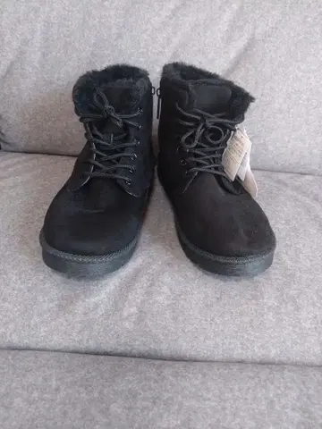 블랙 부츠 스톤 장식