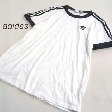 adidas 아디다스 별주 3라인 화이트 링거T셔츠